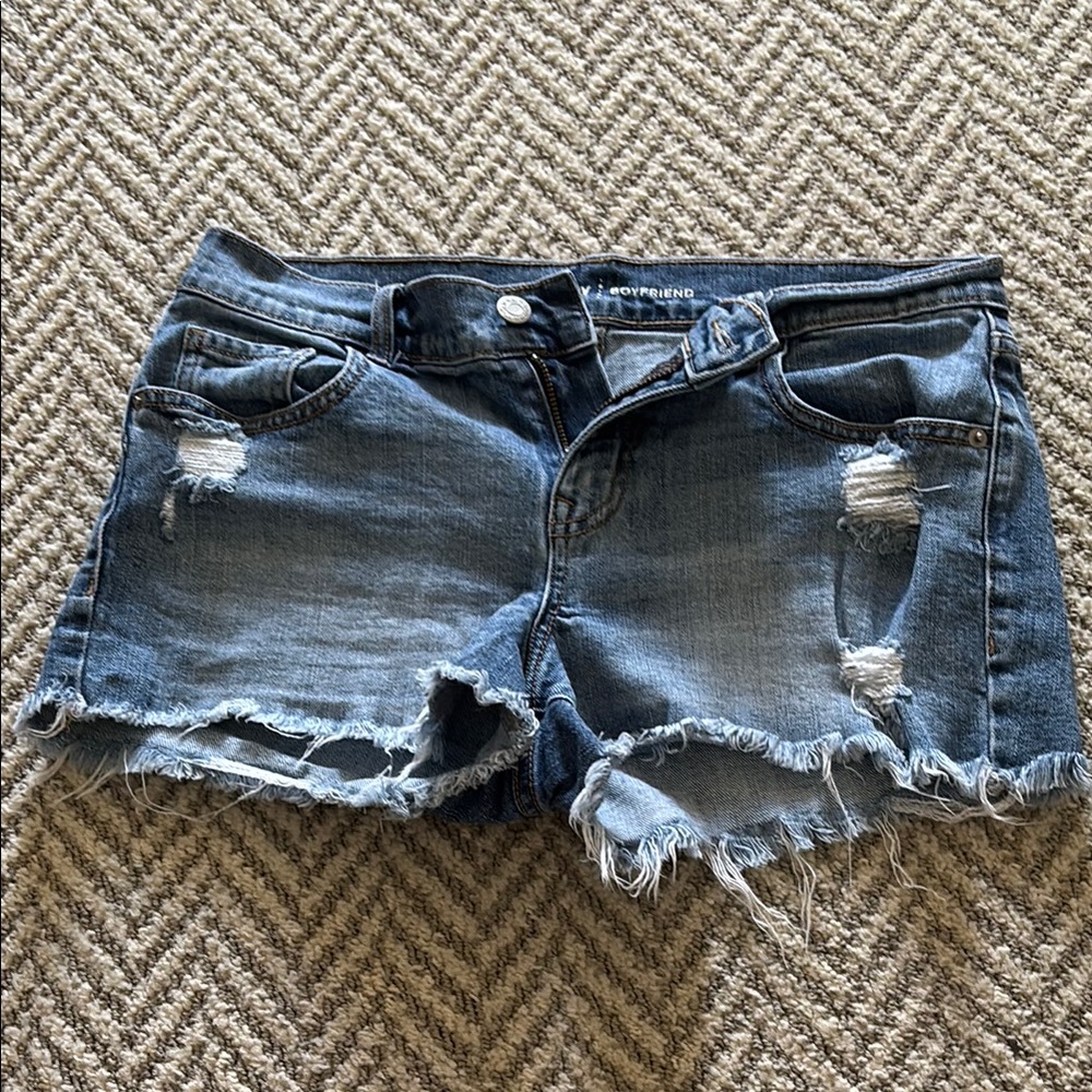 Old Navy Boyfriend Distressed Shorts with Raw Edges